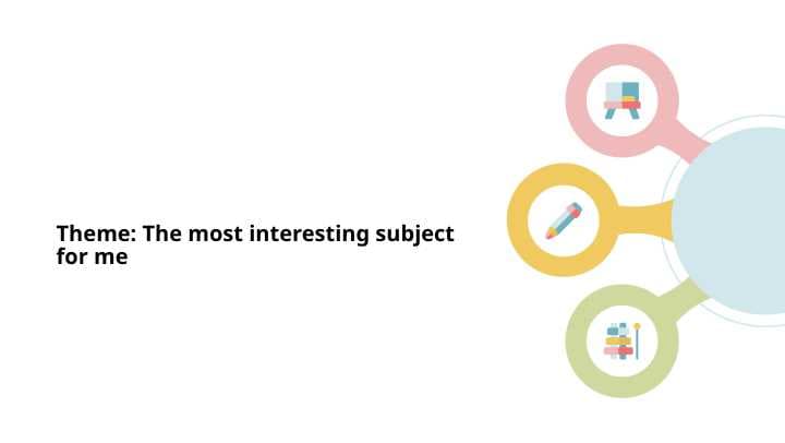 The most interesting subject for me