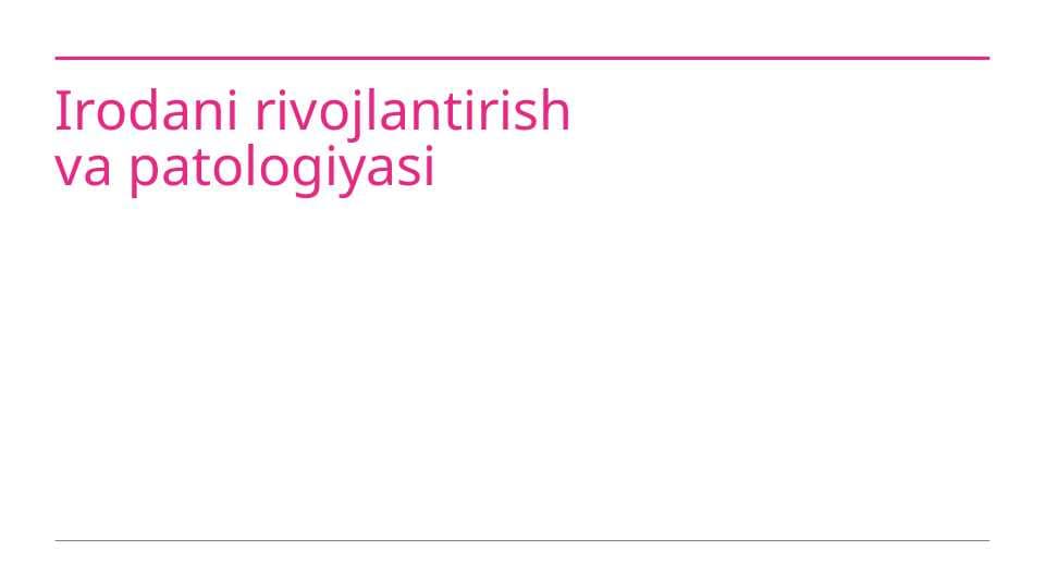 Irodani rivojlantirish va patologiyasi