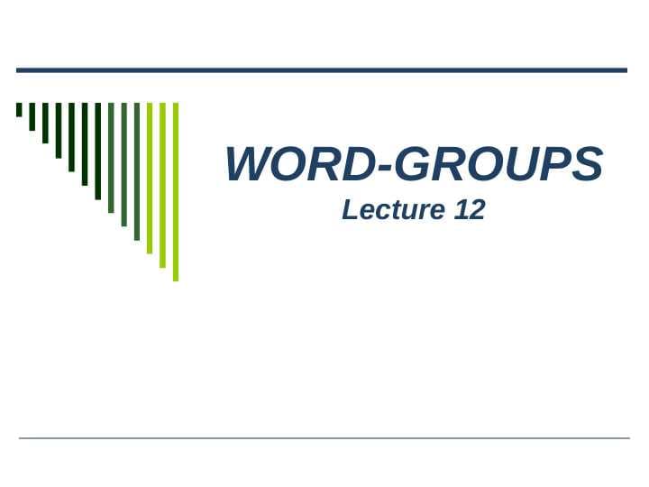WORD-GROUPS