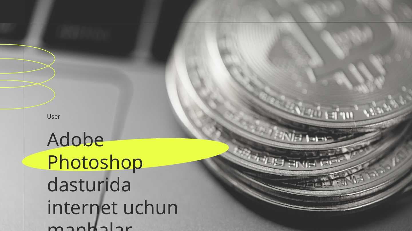 Adobe Photoshop dasturida internet uchun manbalar yaratish