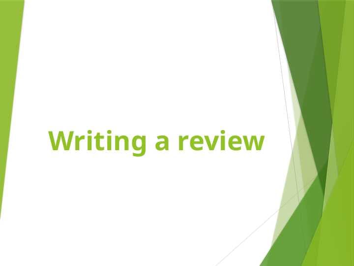 Writing a review