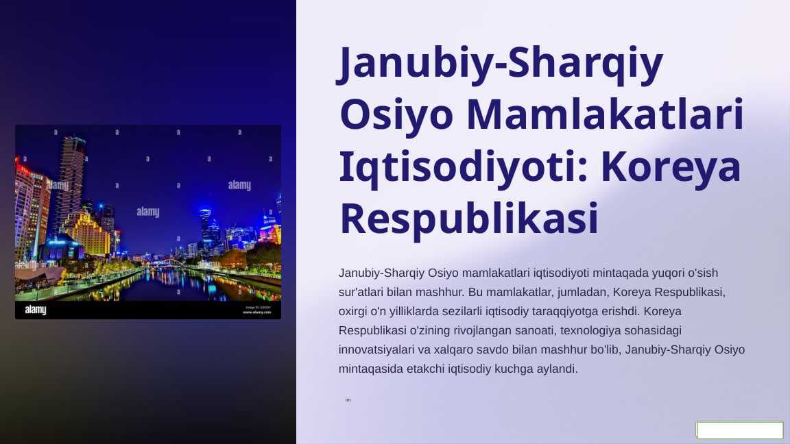 Janubiy sharqiy koreya iqtisodiyoti :Koreya respublikasi