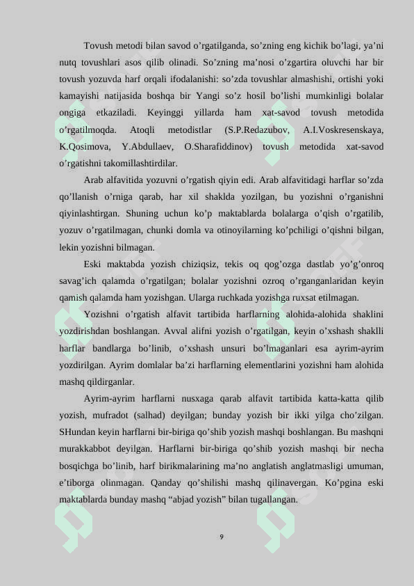 ALIFBE DAVRIDA YOZUV KO’NIKMALARINI SHAKLLANTIRISH