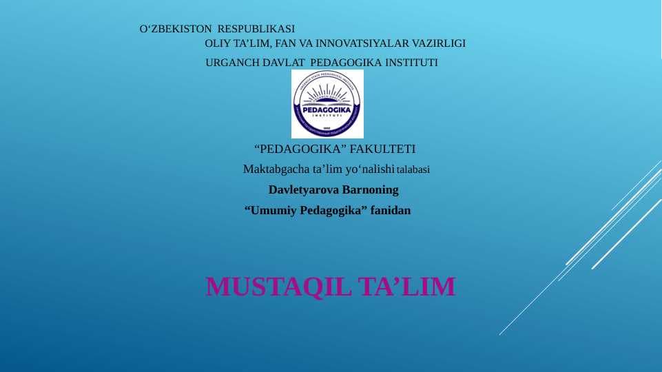 Pedagogika tarixi. Pedagogika nazariyasi. Pedagogika nazariyasi haqida ma’lumotlar to‘plash. Pedagogik fikr tarixi va maktab amaliyotida o‘qituvchi maxorati masalalari. Pedagogik qobiliyatni shakllantirish yo‘llari. Kommunikativ malaka va pedagogik ta’sir ko‘rsatish.