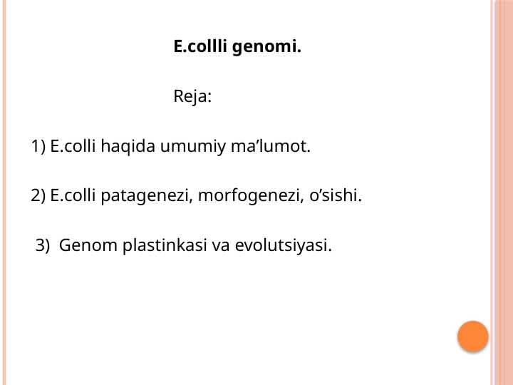 E.collli genomi.