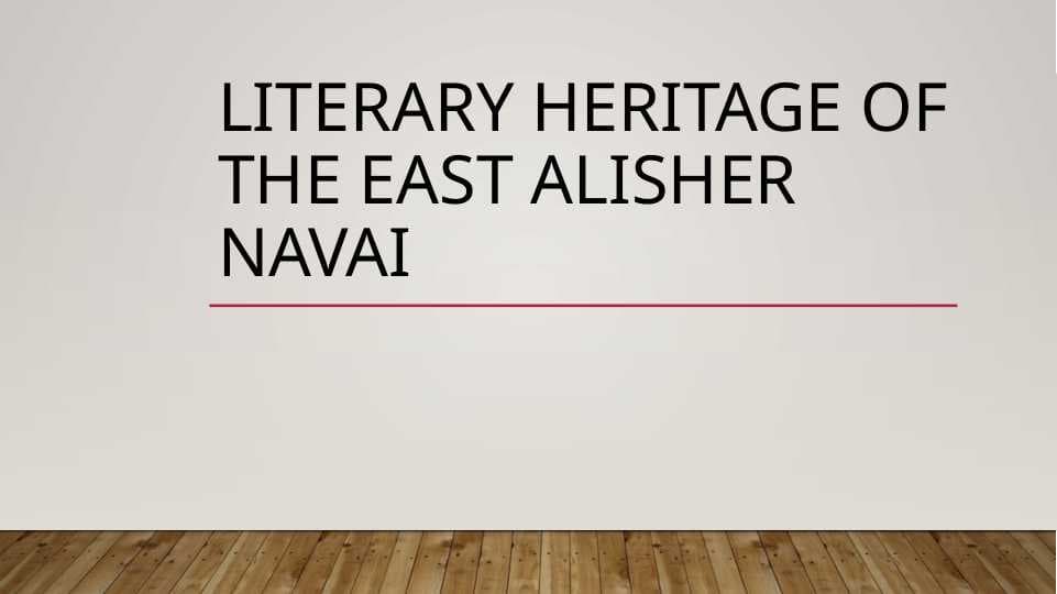 alisher navai