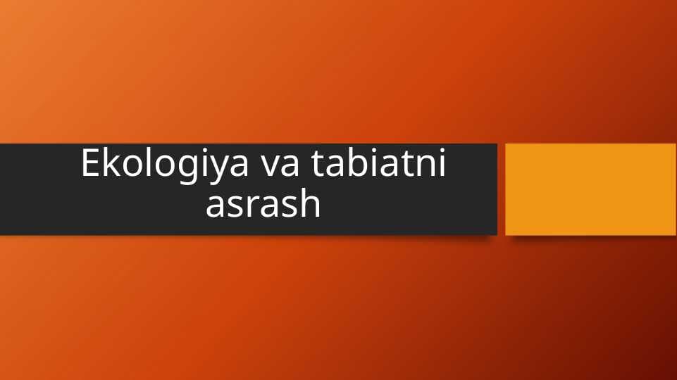 Tabiatni asrash