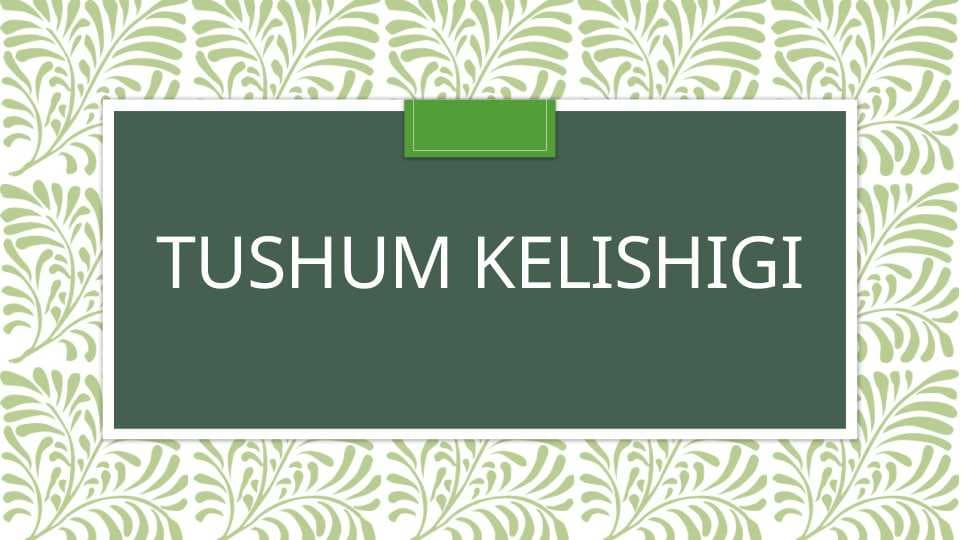 Tushum kelishigi