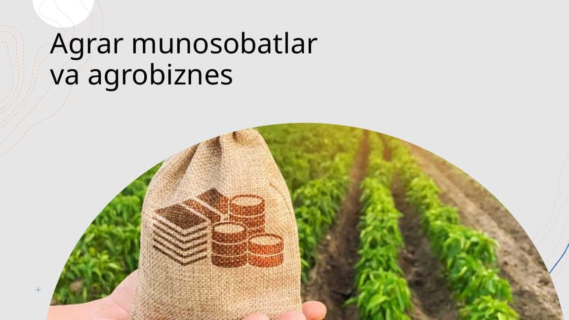 Agrar munosobatlar va agrobiznes