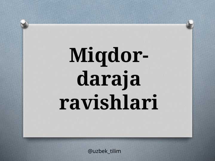 Ravish so‘z turkumi