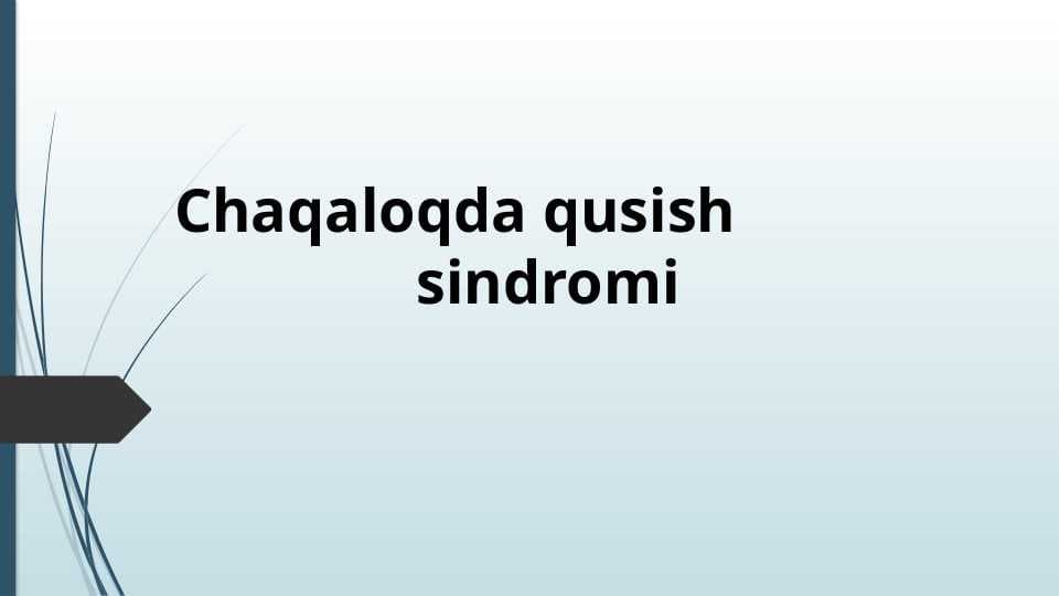 Chaqaloqda qusish sindromi