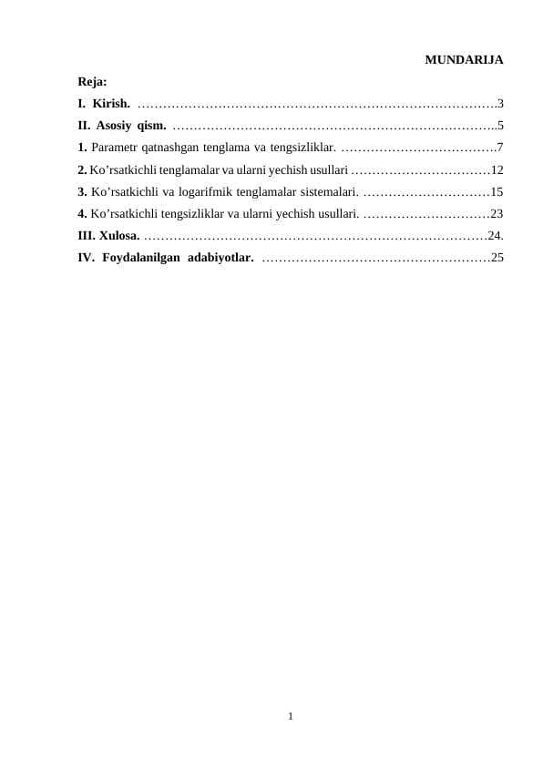 Logarifmik tenglamalar.