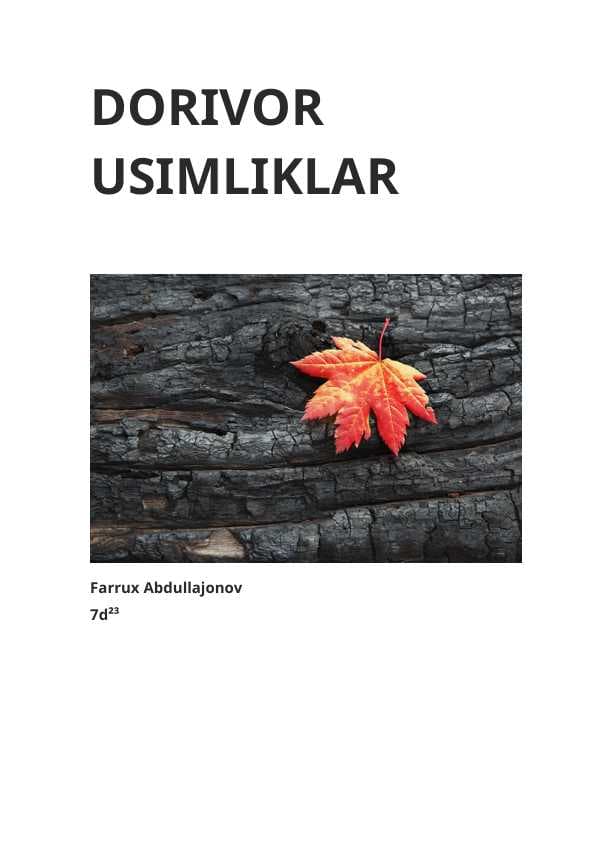 DORIVOR USIMLIKLAR