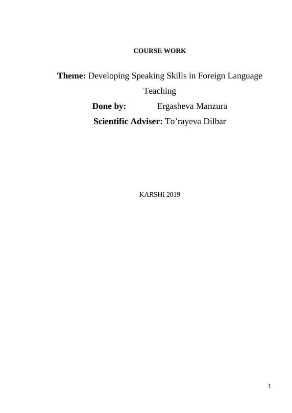 developing-speaking-skills-in-foreign-language-teaching