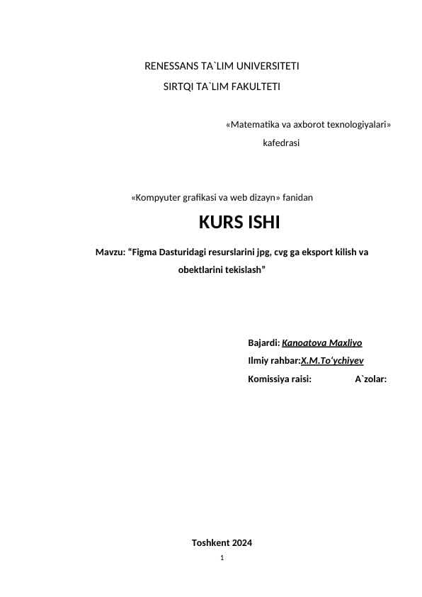 FIGMA DASTURI BILAN ISHLASHNING QOʻSHIMCHA IMKONIYATLARI