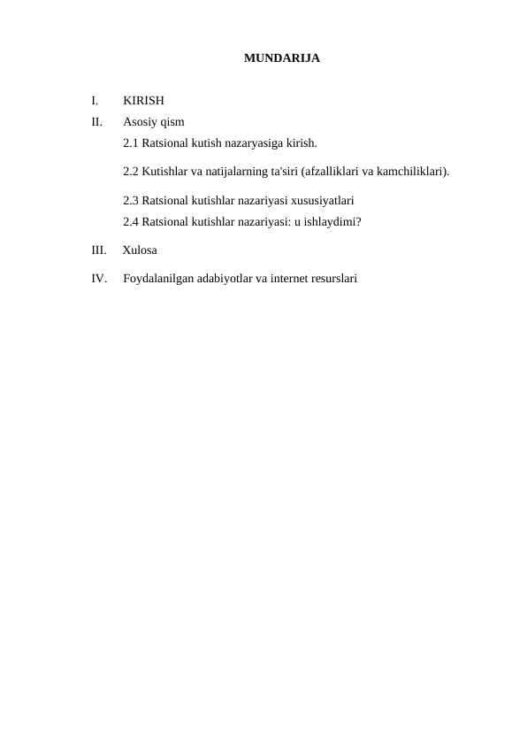 Ratsional kutish nazaryasi
