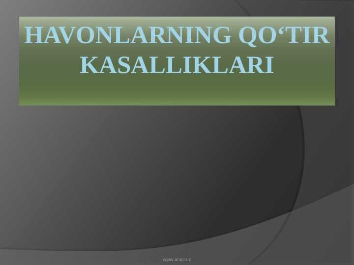 Hayvonlarning qo'tir kasalliklari