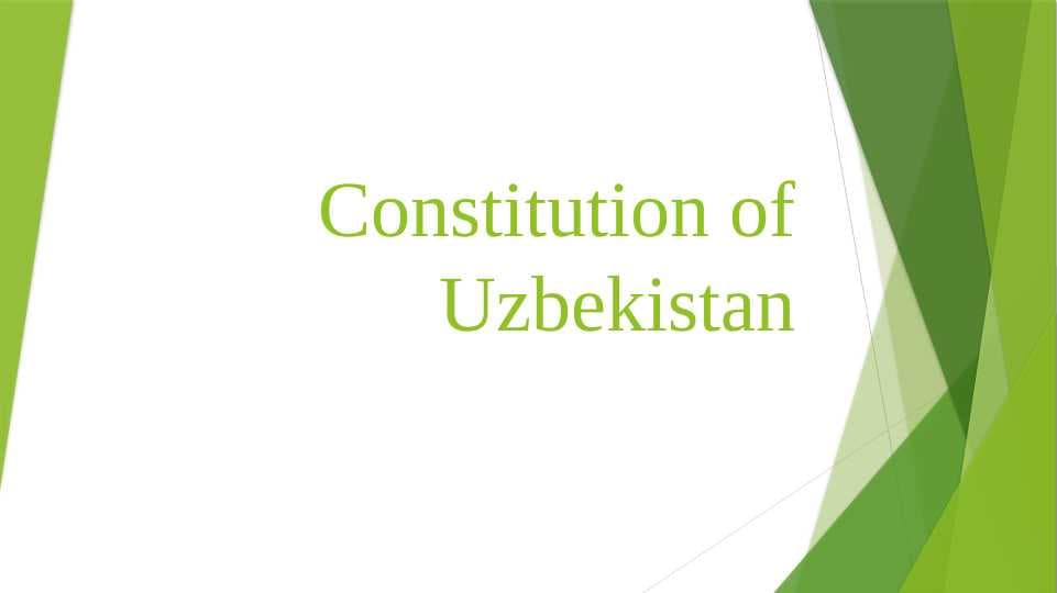 Constitution of Uzbekistan