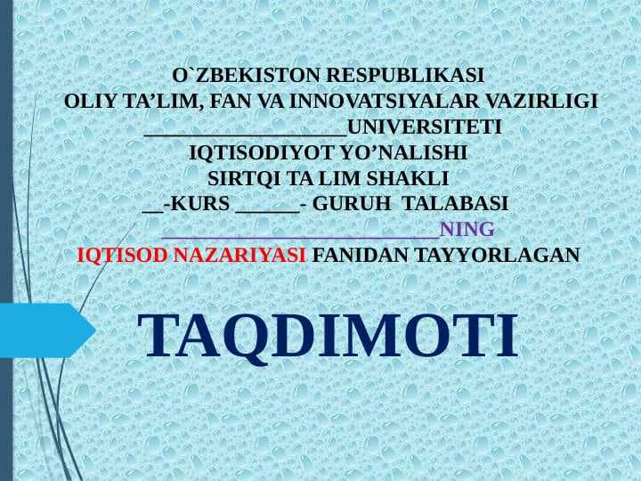 Ishchi kuchi bozorining davlat tomonidan tartibga solinishi