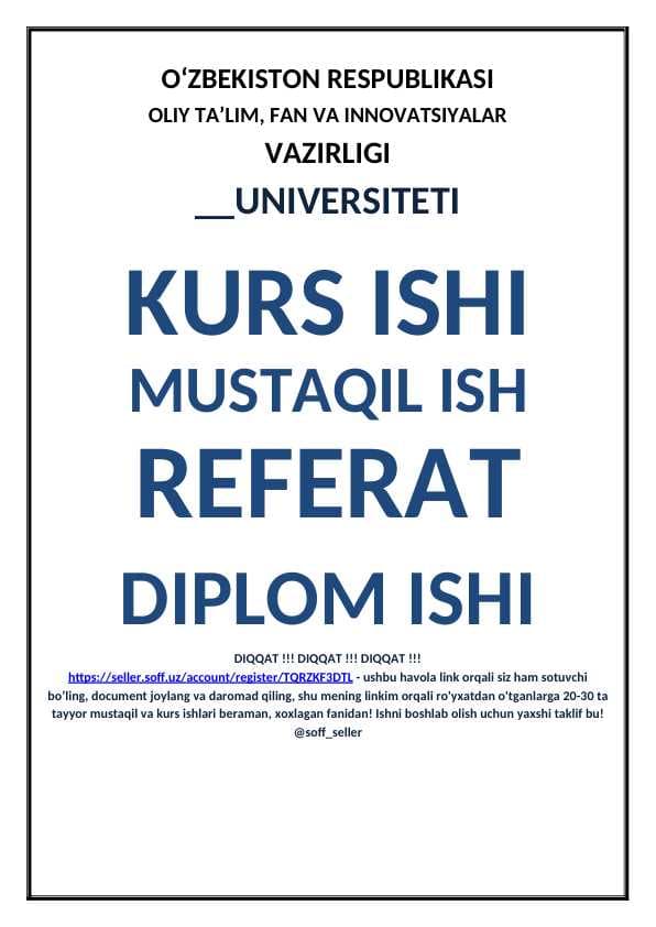 O’zbekiston hududidagi dorivor o’simliklar. Rubia tinctorum L bo’yoqdor royanni ko’paytirish