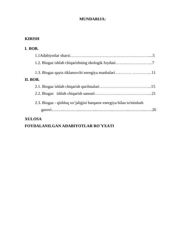 Biogaz ishlab chiqarish