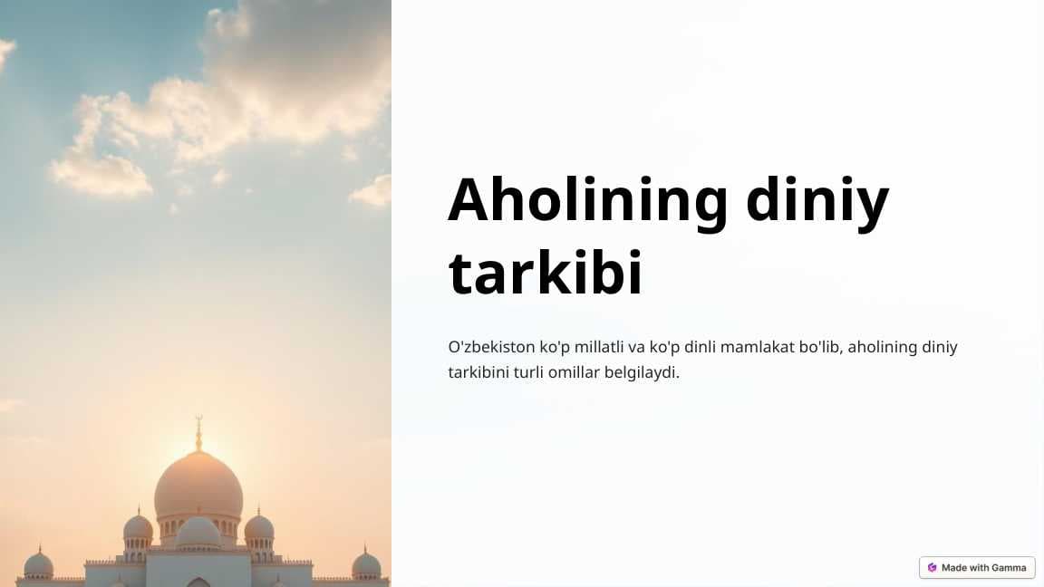 Aholining diniy tarkibi