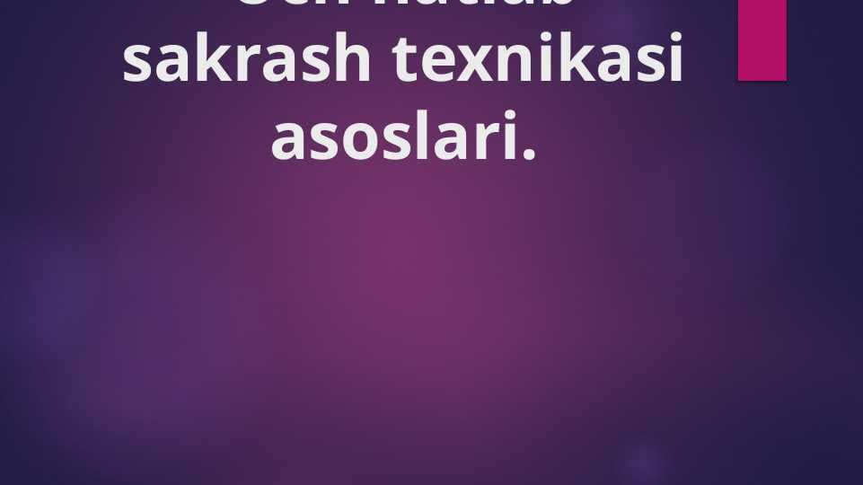 Uch hatlab sakrash texnikasi asoslari