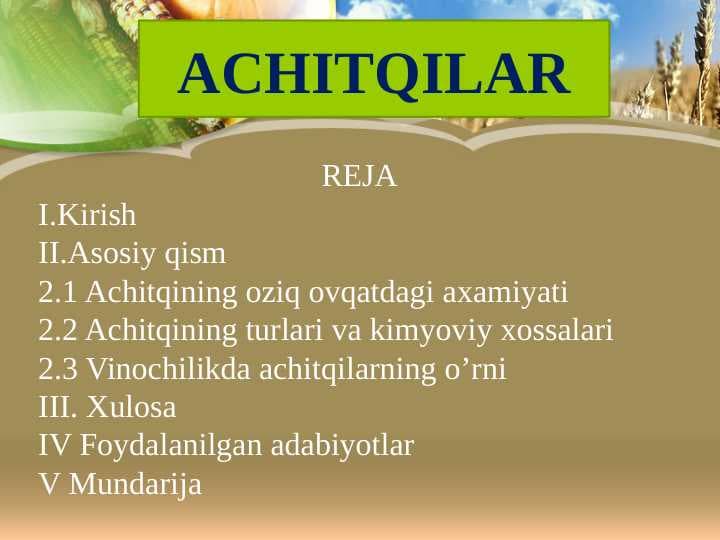 ACHITQILAR