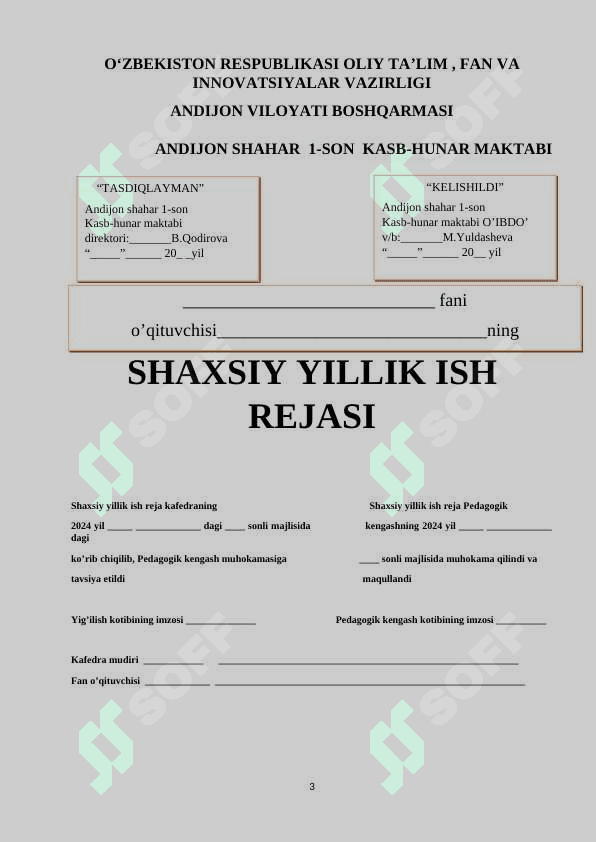 Hisobot jurnali yangi 2025