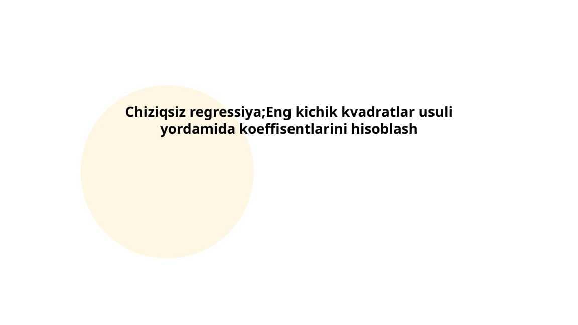 Chiziqli regressiya