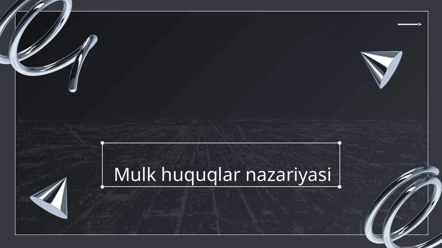 Mulk huquqlar nazariyasi