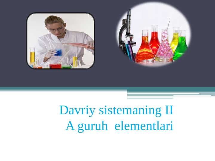 Davriy sistemaning II A guruh elementlari