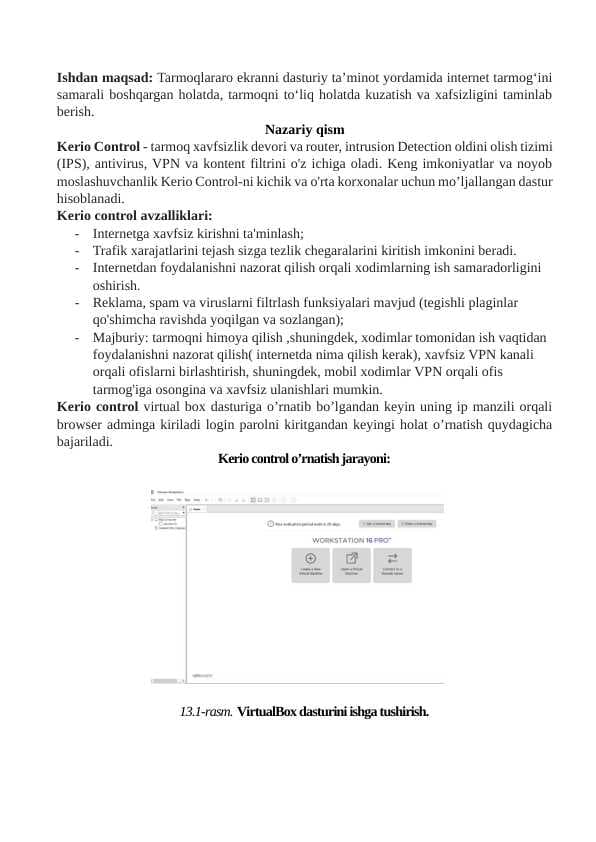 Kerio Control dasturini o'rnatish va sozlash