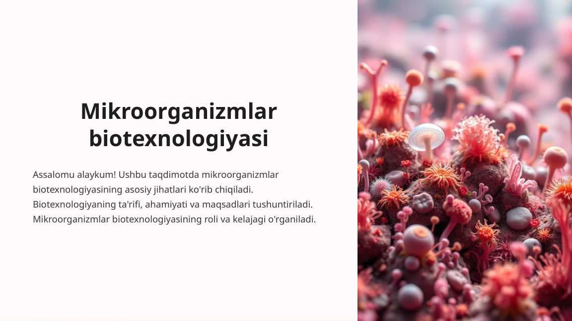 Mikroorganizmlar biotexnologiyasi