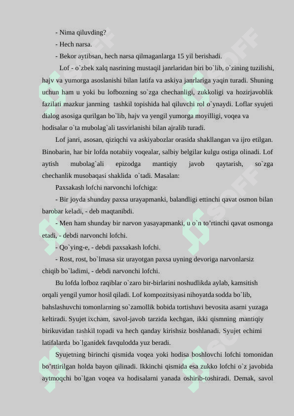 O’ZBEK XALQ OG’IZAKI IJODI , XALQ MAQOLLARI TOPISHMOQLARI QO’SHIQLARI VA XALQ DOSTONLARI