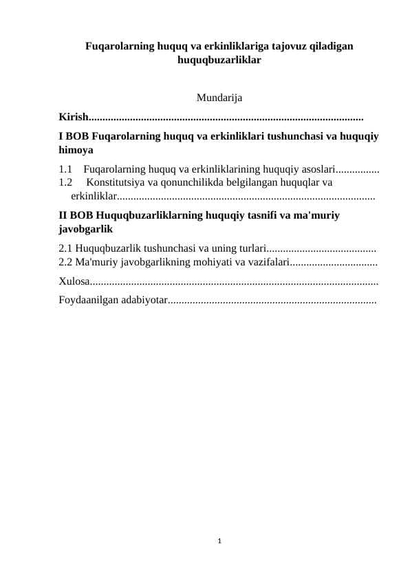 Fuqarolarning huquq va erkinliklariga tajovuz qiladigan huquqbuzarliklar k.docx