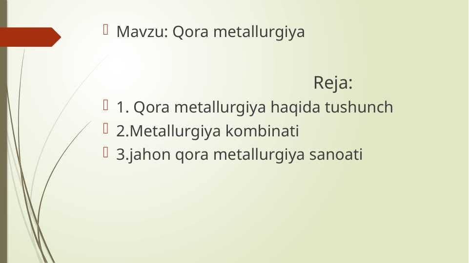 Qora metallurgiya