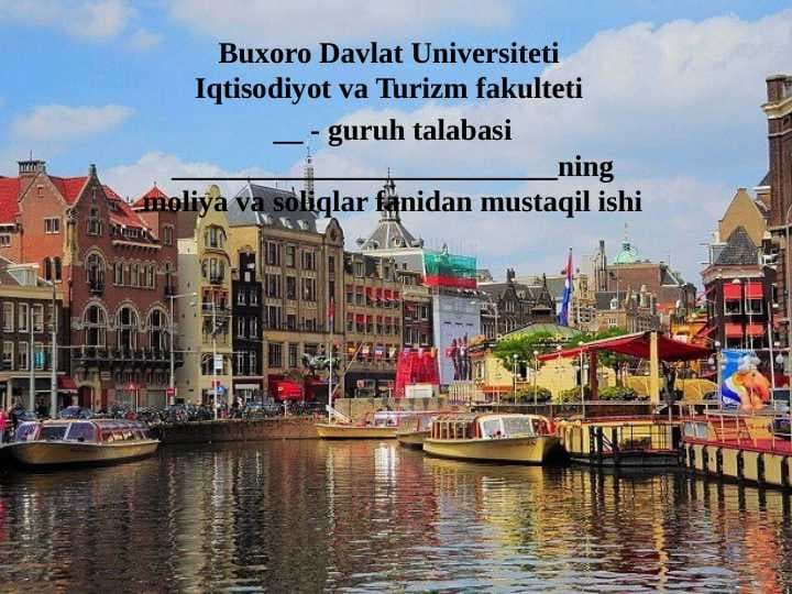 Niderlandiya moliya va soliq tizimi