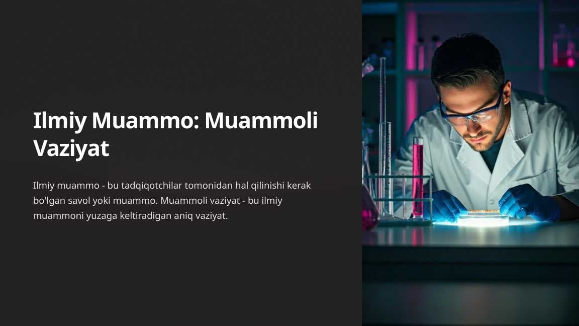 Ilmiy muammo. Muammoli vaziyat_4