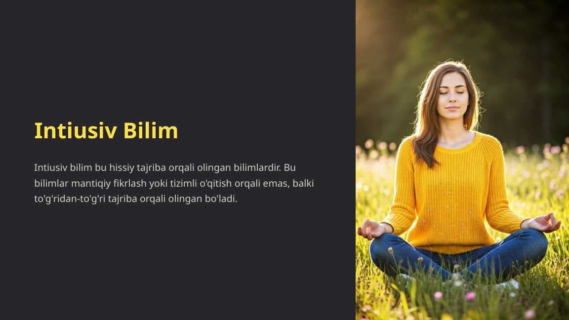 Intiusiy. Intiutiv bilim_4