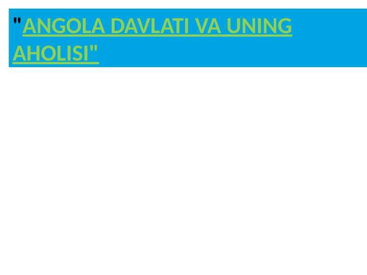 Angola davlati