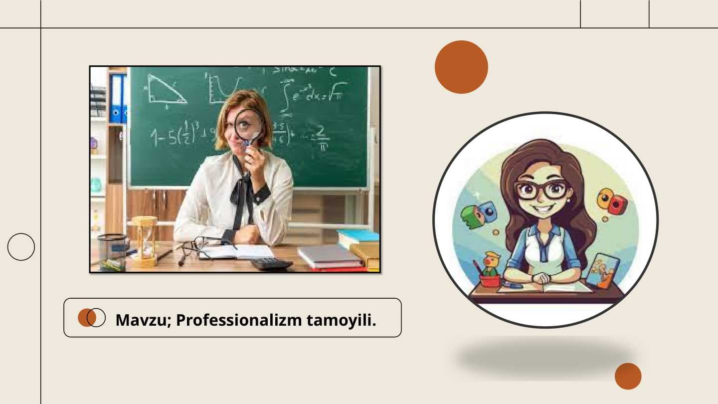 Professionalizm tamoyili.