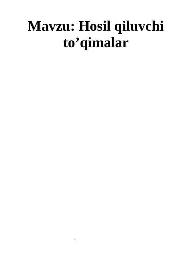hosil qiluvchi to'qimalar
