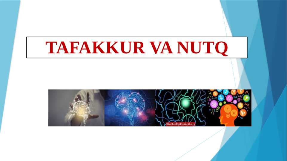 TAFAKKUR VA NUTQ