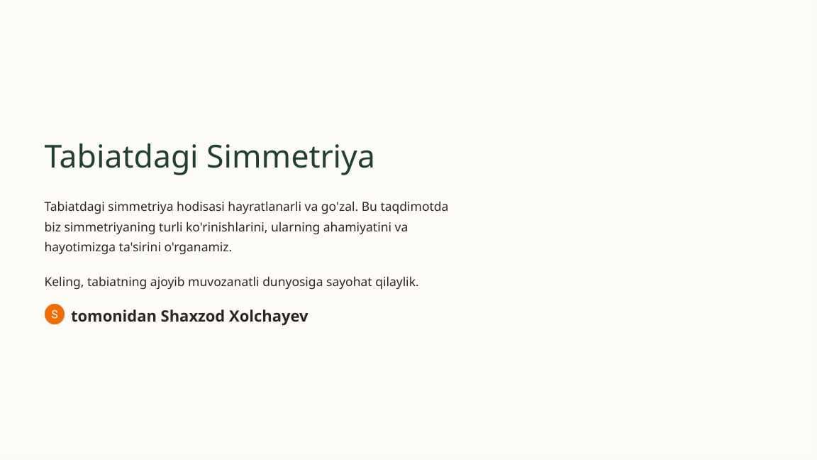 Tabiatdagi Simmetriya