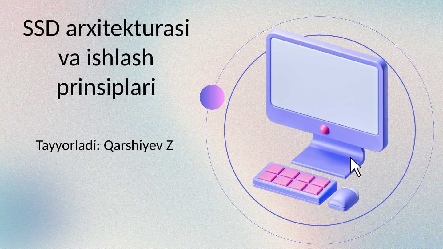SSD arxitekturasi va ishlash prinsiplari