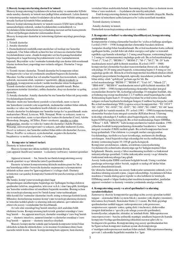 Informatika fanidan OTM savol javoblari (48ta)