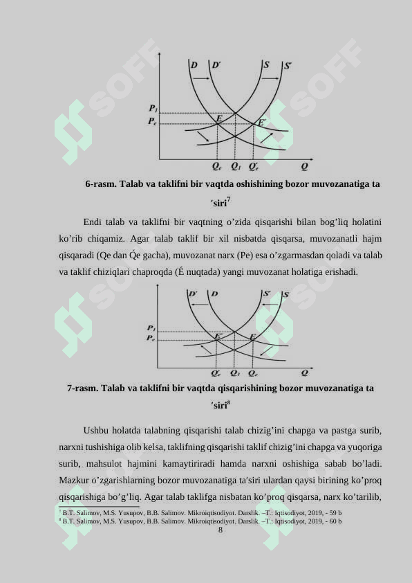 Bozor muvozanatining o'zgarishi va unga ta'sir etuvchi omillar (kurs ishi)
