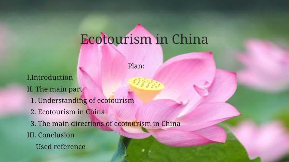 Ecotourism in China