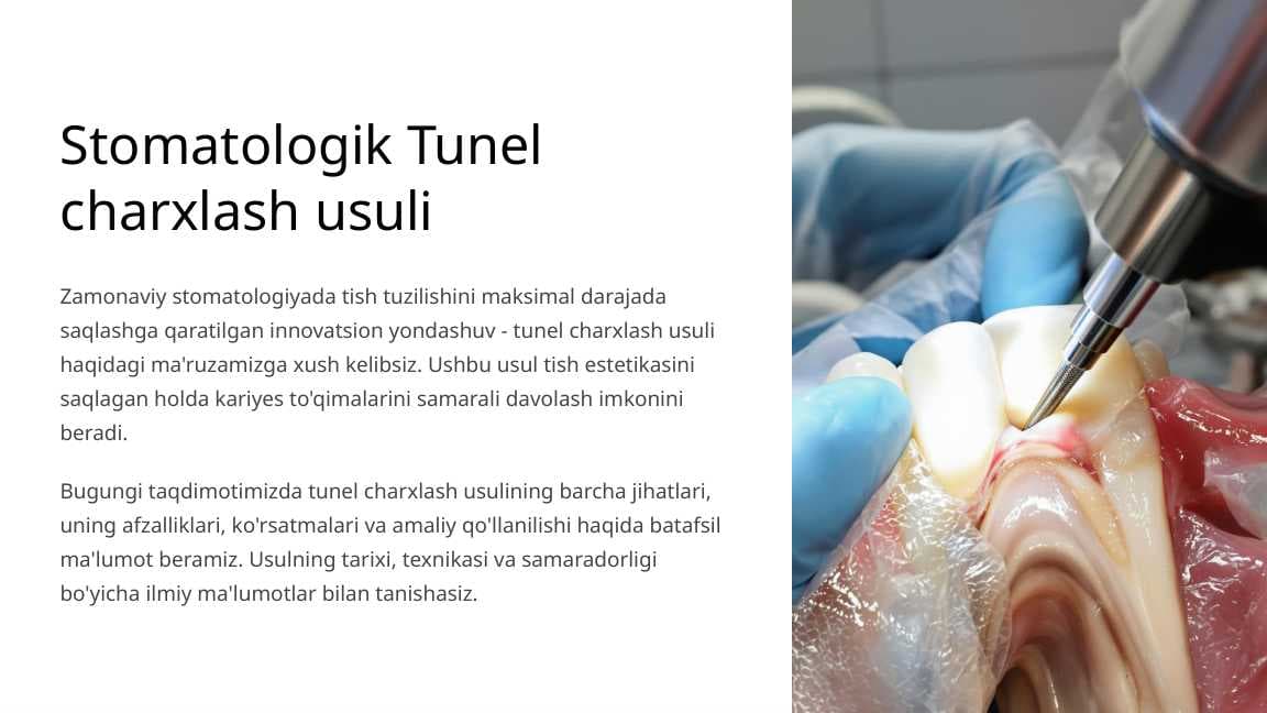 Tunel charxlash usuli.